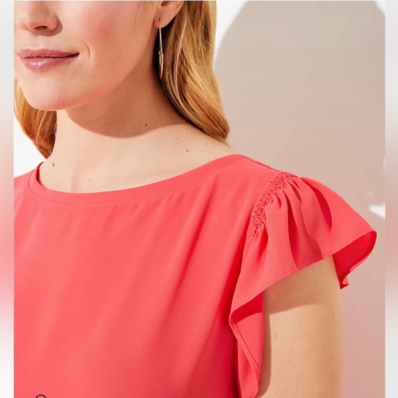 Loft Maternity Ruffle Sleeve Top - Picture 2 of 3